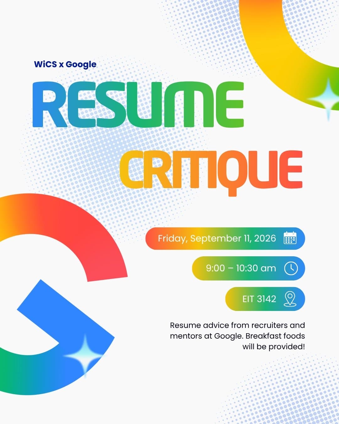 WiCS and Google Resume Feedback Session