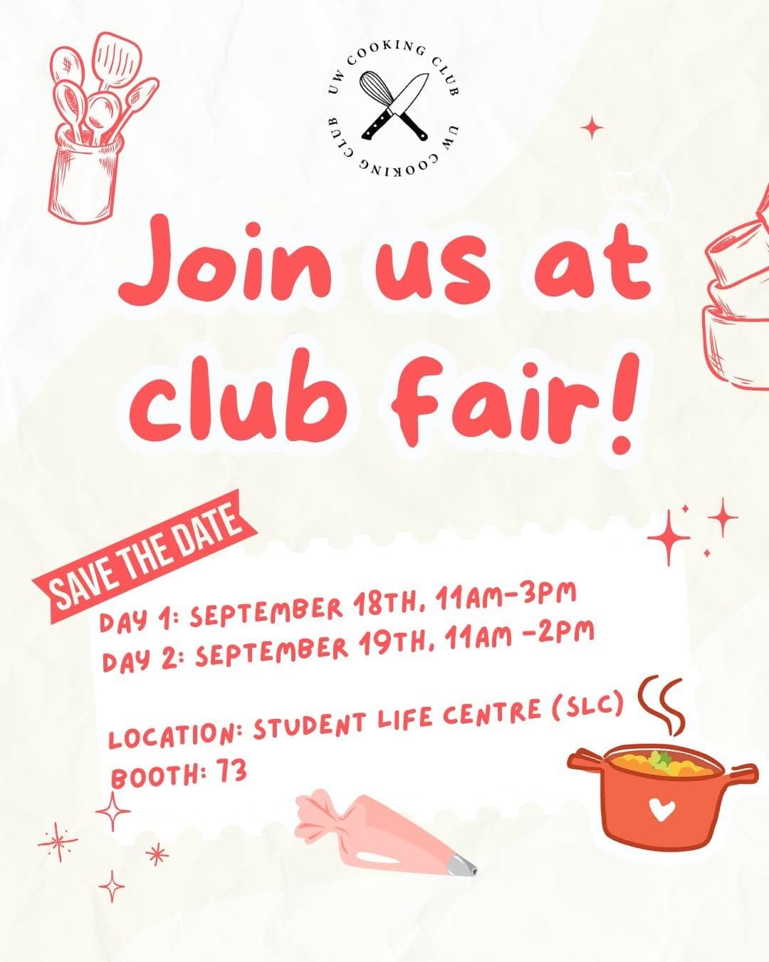 UW Cooking Club at Club Fair