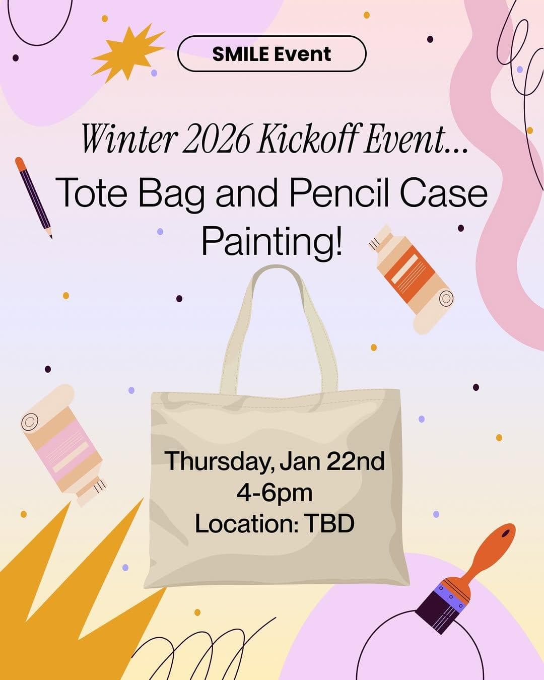 Tote Bag And Pencil Case Painting