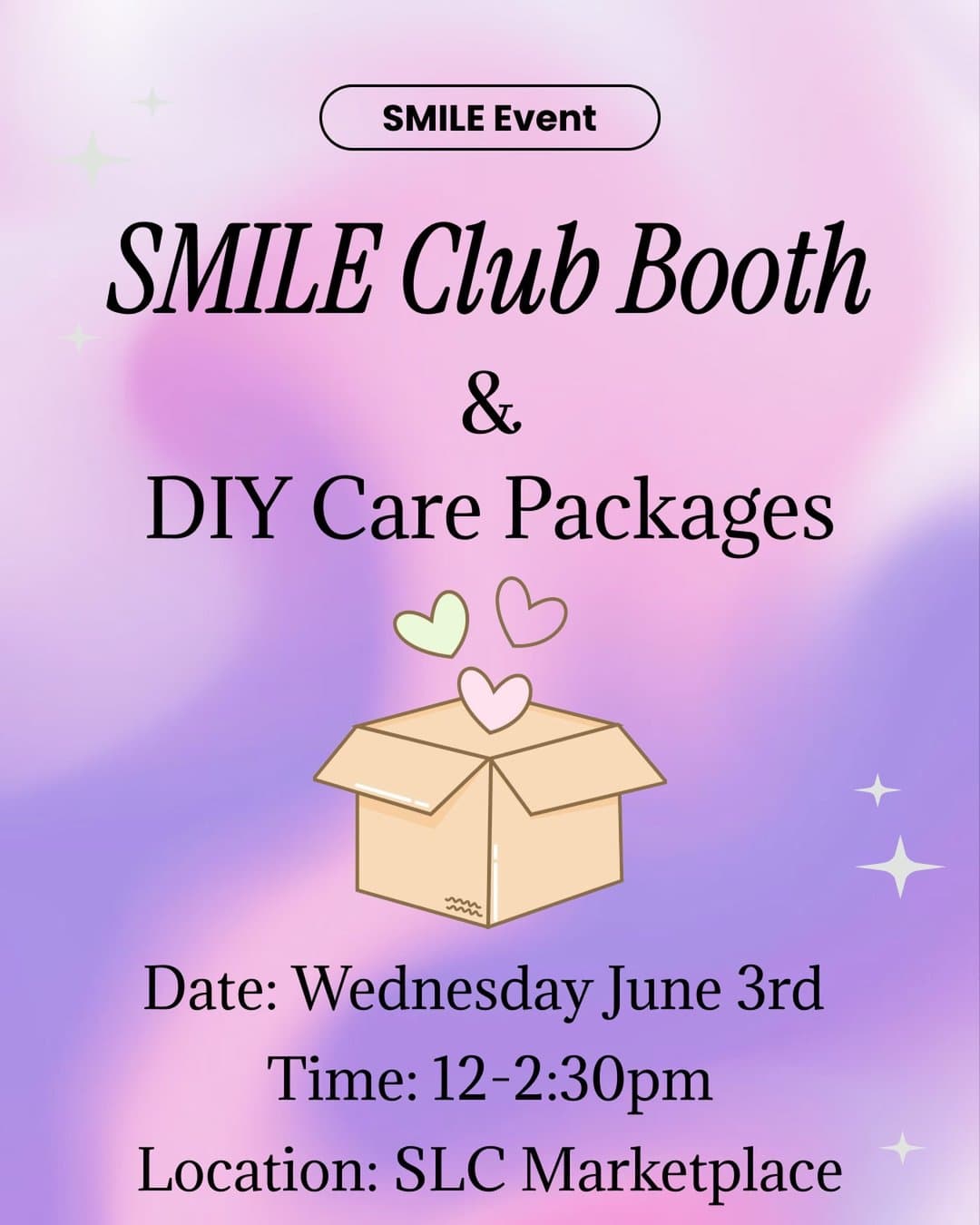 SMILE Club Booth & DIY Care Packages